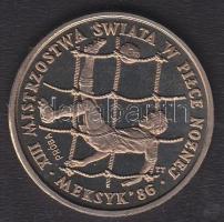 Lengyelország 1985. 200Zl Ag "Mexikói Labdarugó VB" T:PP