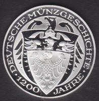 Németország DN. "1200 éves a német pénzverés" bimetál Ag emlékérem 20g T:PP
