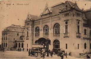 Arad railway station with autobus (pinhole)