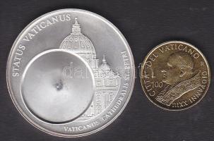 Vatikán DN. "Európai valuták" 100L-al Ag emlékérem T:BU / 33.3g