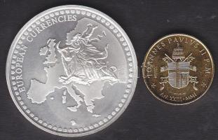 Vatikán DN. "Európai valuták" 100L-al Ag emlékérem T:BU / 33.3g