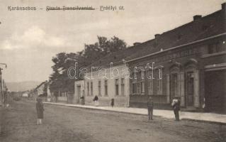 Karánsebes Transylvania street, the shop of Johann Fiola