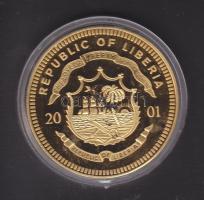 Libéria 2001. 10$ "ECU-Dánia" bicolor T:PP tanúsítvánnyal!