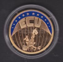 2000. Európa / Magánkiadás ECU kisalakú aranyozott bicolor emlékérem T:PP