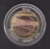 Európa 2008 "Ausztria-Svájc Labdarúgó Világbajnokság" multicolor emlékérem T:exPP