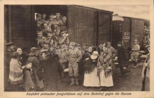 Czestochowa departure of Polish soldiers in MÁV waggons (EK)