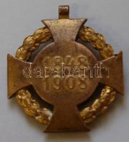 1908. Katonai Jubileumi Kereszt Ferenc József, szalag nélkül T:2