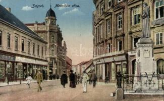 Zagreb Mesnicka street with the shop of Isidor Strassberger