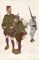 German soldiers litho artist signed