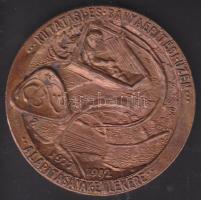 Dorog 1982. Kutatási és Bányaépítési Üzem Br emlékplakett T:2 / 60mm