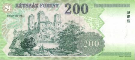 1998. 200Ft T:I egyszer hajtva de törve nem! + 2003. 200Ft "Károly Róbert" T:I-