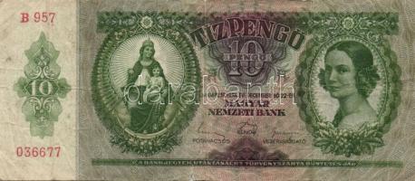 1936-1946. 10db klf pengő bankjegy T:III