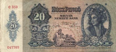 1936-1946. 10db klf pengő bankjegy T:III