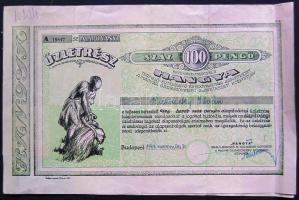 1943. "Hangya Termelő-Értékesítő és Fogyasztási Szövetkezet" üzletrésze 100P-ről, szelvényekkel
