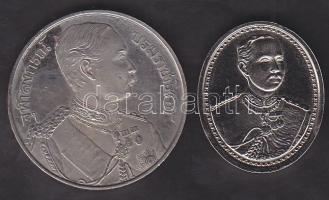 Kambodzsa Angkorvat ezüst (Ag) emlékérmék (2x) Lon Nol miniszterelnök arcképével T:PP