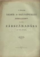 A polgári takarék és segélyszövetkezet zárszámadása az 1906. évről; Hoffmann és Kronovitz nyomdája