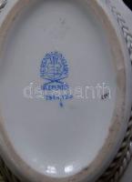 Kézzel festett Viktória mintás áttört Herendi porcelán kosárka / Herend chinaware 14 cm