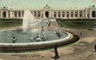1910 Brussels, Bruxelles; Exposition, fountain