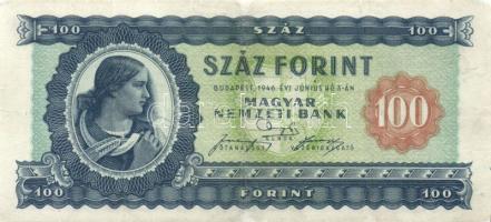 1946. 100Ft T:II- restaurált
