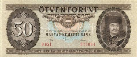 1951-1989. 50Ft (8x) klf évszámmal + 1949-1980. 100Ft (7x) klf évszámmal T:I-III