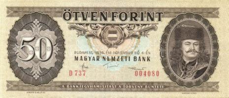 1951-1989. 50Ft (8x) klf évszámmal + 1949-1980. 100Ft (7x) klf évszámmal T:I-III