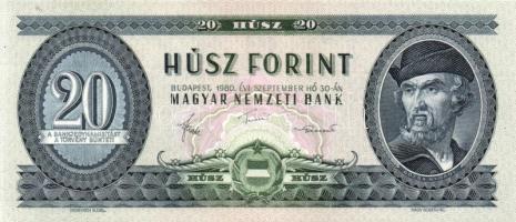 1957-1980. 20Ft (7x) klf évszámmal T:I többnyire