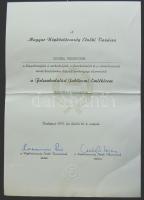 1970. Felszabadulási Jubileumi Emlékérem eredeti tokban, adományozói okirattal, Losonczi Pál és Cset...