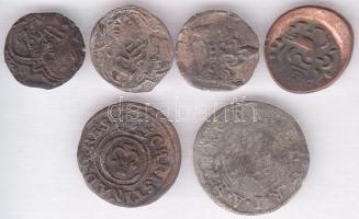 6db klf középkori pénz ezüstökkel! T:vegyes