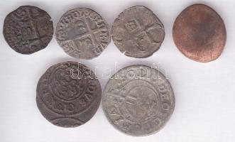 6db klf középkori pénz ezüstökkel! T:vegyes