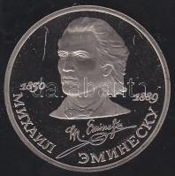 Szovjetunió 1989. 1R " Mihai Eminescu halálának 100. évfordulója" T:PP Tanúsítvánnyal"!