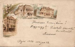 1899 Budapest színházak litho (EB)