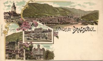 Brassó with shooting hall litho