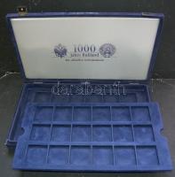 "Oroszország 1000 éve" -Éremtartó kazetta, 1 kivehető tálcával 2x18 férőhellyel 52x52mm
