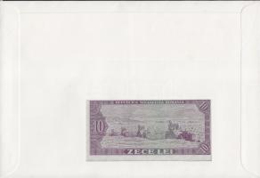 Románia 1966. 10L dekoratív, nagyalakú bélyeges, bankjegyes borítékon, bélyegblokkal T:I