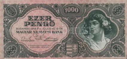 1945. 1000P (4x) egymásutáni és kis léptékű sorszámmal! T:I