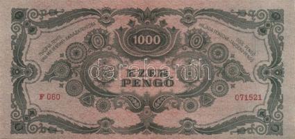 1945. 1000P (4x) egymásutáni és kis léptékű sorszámmal! T:I