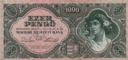 1945. 1000P (4x) egymásutáni és kis léptékű sorszámmal! T:I