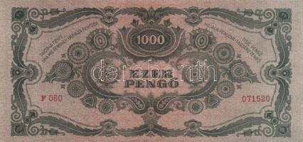 1945. 1000P (4x) egymásutáni és kis léptékű sorszámmal! T:I