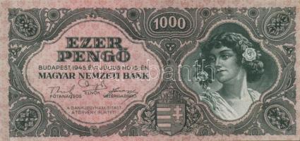 1945. 1000P (4x) egymásutáni és kis léptékű sorszámmal! T:I