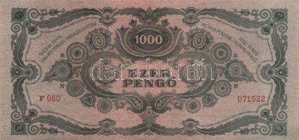 1945. 1000P (4x) egymásutáni és kis léptékű sorszámmal! T:I