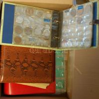 Hagyaték tétel 3 albumban klf érmékkel, több mint 100db T:vegyes