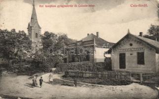 Csízfürdő with Calvinist church, the Ilona house and the Csiszár plant (EK)