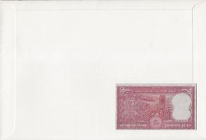 India DN 2R dekoratív, nagyalakú bankjegyes, bélyeges borítékon T:I