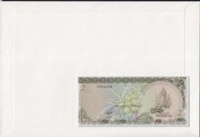 Maldív-szigetek 1983. 2R dekoratív, nagyalakú bélyeges, bankjegyes borítékon, bélyegblokkal és alkal...