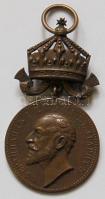 Bulgária ~1910. Ferdinánd adományozás - Királyi Koronás Bronz Érdemérem mellszalag nélkül T:2+