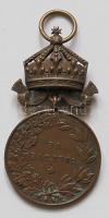 Bulgária ~1910. Ferdinánd adományozás - Királyi Koronás Bronz Érdemérem mellszalag nélkül T:2+