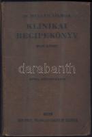 Dr. Müller Vilmos: Klinikai recipekönyv, Bp. Franklin 1929