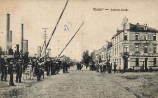 Alsdorf Railway street with restaurant