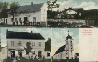 Stará Cervená Voda (Rothwasser) with Teuber´s shop, Michler´s restaurant and forestry cottage (Rb)