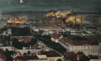 Kladno industrial plant at night